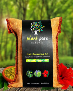 Natural hair coloring kit
